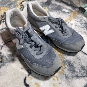 Gray and White Sneakers